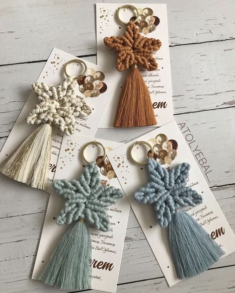 Macrame Star Keychain, Macrame Star, Macrame Gift, Gift Macrame, Star Keychain, Baby Shower Favors, Keychains, Macrame, Baby Shower