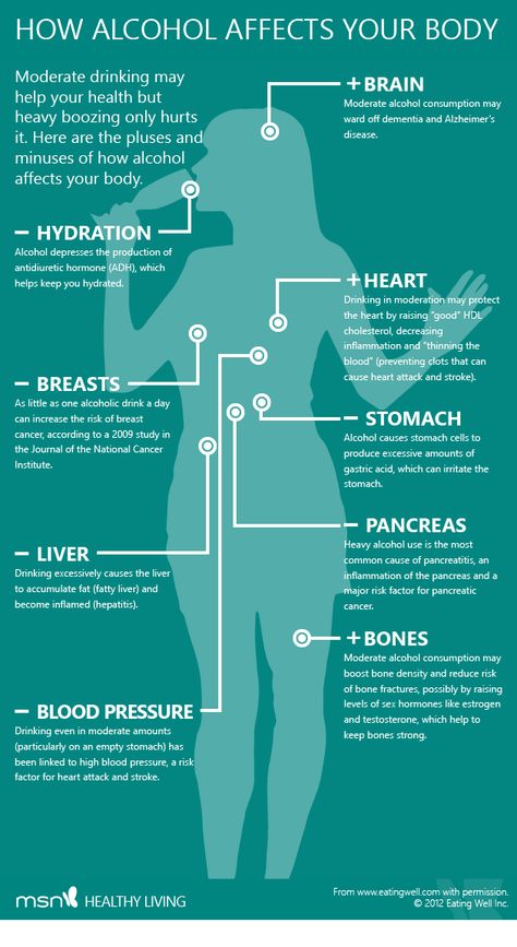 How alcohol affects your body - Infographic by MSN  (Infographic by MSN) Alcohol Effects On Body, Moderate Drinking, Alcohol Awareness, Effects Of Alcohol, Running Plan, Health Class, The Body, Health Tips, Feel Good