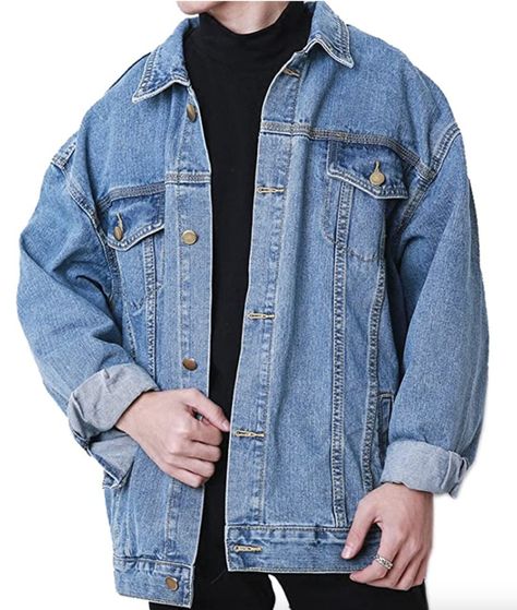 Oversize Denim Jacket, 90s Fashion Men, Denim Jacket Outfit, Cheap Jacket, Retro Jeans, Hong Kong Style, Retro Jacket, Mens Fashion Fall, Oversized Denim Jacket