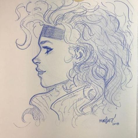 David Marquez, Side Profile Drawing, Female Face Drawing, Profile Drawing, Drawing Cartoon Faces, Face Drawing Reference, Drawing Drawing, Figure Sketching, Comic Style