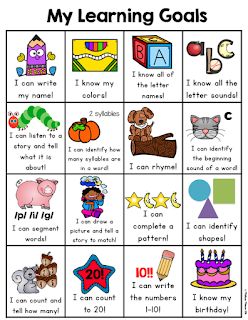 Pre-k goal sheet is the perfect goal tracking resources for your pre-kindergarten classroom.  1-page resource`of I can statements that are common skills that are taught in pre-k.  Great handout for parents, teachers, students or data tracking. Pre K Goals Chart, Pre K Supply List, Transitional Kindergarten Curriculum, Pre K Goals, Prek Goals, Kindergarten Circulum, Preschool Goals, Tk Teacher, Kindergarten Day