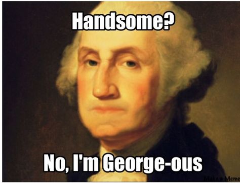 Funny George Washington, George Washington Funny, History Puns, George Washington Quotes, Classroom Memes, Historical Humor, Studying Memes, Classical Art Memes, History Jokes