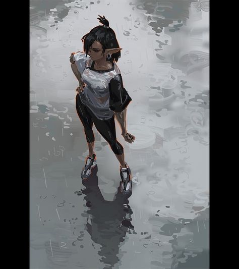 Raining Day, Rain Art, Art Station, Creature Design, Fantasy Character Design, 그림 그리기, Animation Art, Character Design Inspiration, Character Illustration