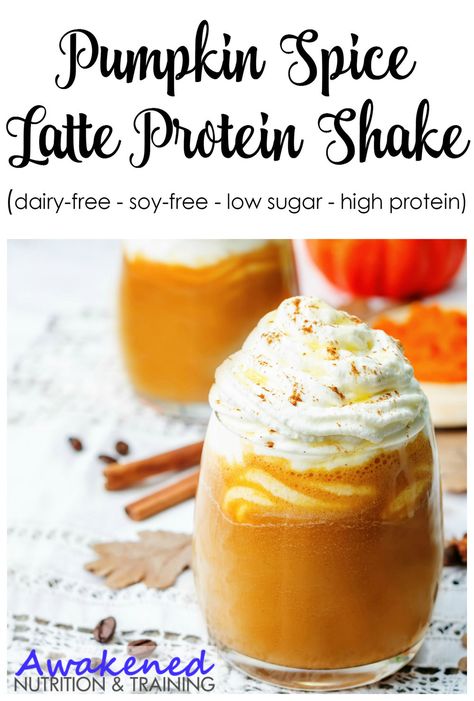 Pumpkin Protein Shake, Protein Shake Recipe, Pumpkin Spice Smoothie, On The Go Breakfast, Dairy Free Protein, Pumpkin Spiced Latte Recipe, Pumpkin Smoothie, Diet Smoothie Recipes, Pumpkin Chai