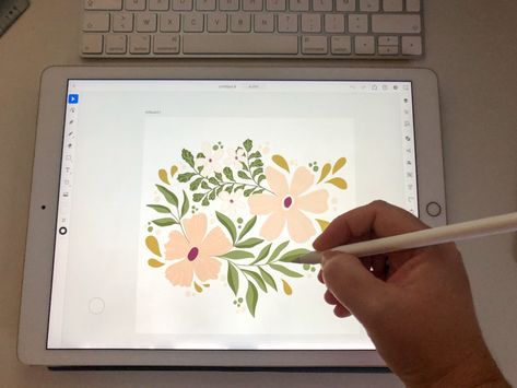 Apple Pencil Drawing Ipad, Ipad Drawing Ideas Sketch, Ipad Drawing Ideas, Bunch Of Flowers Drawing, Apple Pencil Drawing, Drawing On Ipad, Drawing Ideas Sketch, Sketch Tutorial, Ideas Sketch