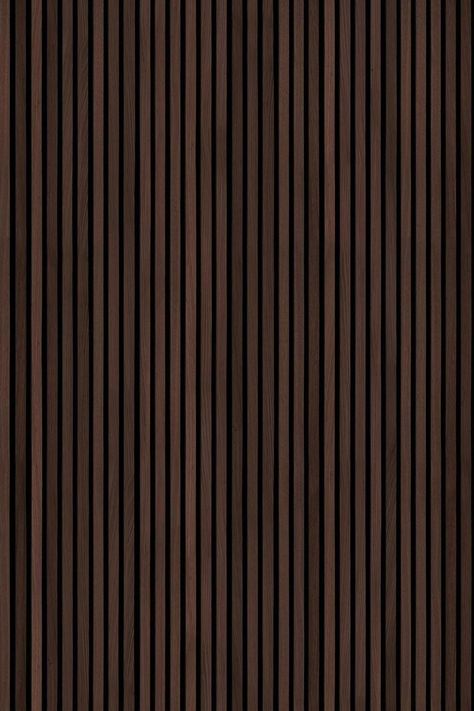 Dark Wood Slat Wall, Wood Veneer Panels, Brown Wall Design, Dark Wood Cladding, Dark Wood Color Palette, Wood Veneer Texture, Panels On Walls, Bedroom Wall Texture, Holz Wallpaper