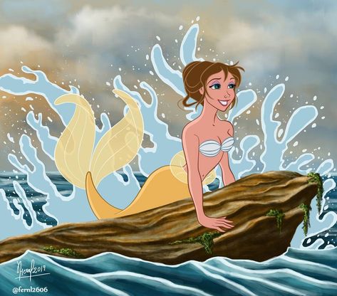 JANE MERMAID by FERNL on DeviantArt Princesses As Mermaids, Black Caldron, Disney Princesses As Mermaids, Disney Mermaids, Little Mermaid Characters, Disney Mermaid, Disney Princess Collection, Black Cauldron, The Black Cauldron