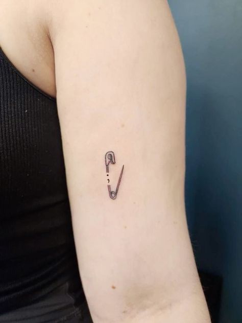 Safety Pin Tattoo Ideas, Cool Nature Tattoos, Safety Pin Tattoo, Pin Tattoo, Nature Tattoo Ideas, Colon Tattoo, Meaning Tattoos, Cool Nature, Nature Tattoo