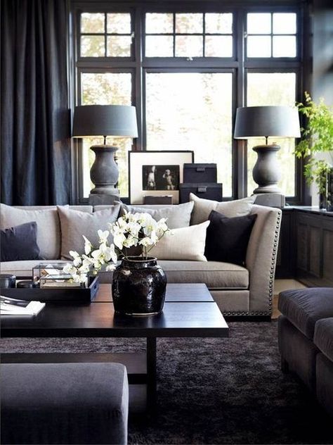 How To Create An Elegant Space In A Small Living Room (scheduled via http://www.tailwindapp.com?utm_source=pinterest&utm_medium=twpin&utm_content=post122380935&utm_campaign=scheduler_attribution) Furnitur Ruang Keluarga, Sala Grande, Interior Design Per La Casa, Design Del Prodotto, Living Room Grey, Design Display, A Living Room, Settee, Small Living Rooms