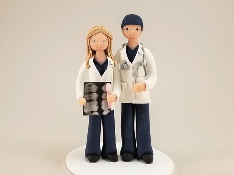 Dentist & Surgeon Wedding Cake Topper - Personalized by Mudcards Swim Meet, Personalized Wedding Cake Toppers, Wedding Cake Toppers, Cake Toppers, Wedding Cakes, Cake