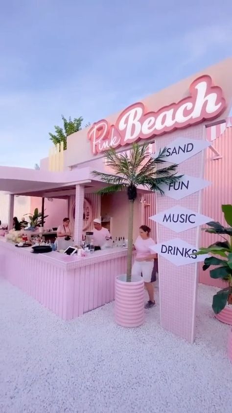 Unlimited Passport’s Instagram post: “Pink Beach, Amsterdam 💗🦩👙 #pinkbeach #pinkbeachamsterdam #wondrexperience #wondr #wondrexperienceamsterdam #amsterdam #amsterdamguide…” Pink Cafe, Barbie Theme, Beach Bar, Outdoor Restaurant, Pink Beach, Cafe Interior Design, Cafe Shop, Deck Chairs, Pink Sand