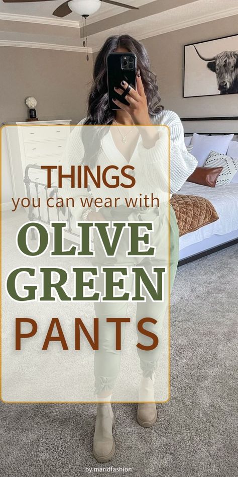 Check out the article and discover the best olive green pants outfit ideas. Find tips and tricks on how to style olive green pants. You are gonna find pieces that you can pair with khaki green pants outfit. You will also discover what colors go with olive green pants. And most importantly you will find out what to wear with olive green pants. So this is the most complete guide you would need. How To Style Army Green Pants, Olive Green Winter Outfits, Green Leather Leggings Outfit, Styling Olive Green Pants, What To Wear With Olive Pants, How To Style Olive Green Pants, Olive Green And Pink Outfit, What To Wear With Olive Green Pants, Khaki Green Pants Outfit