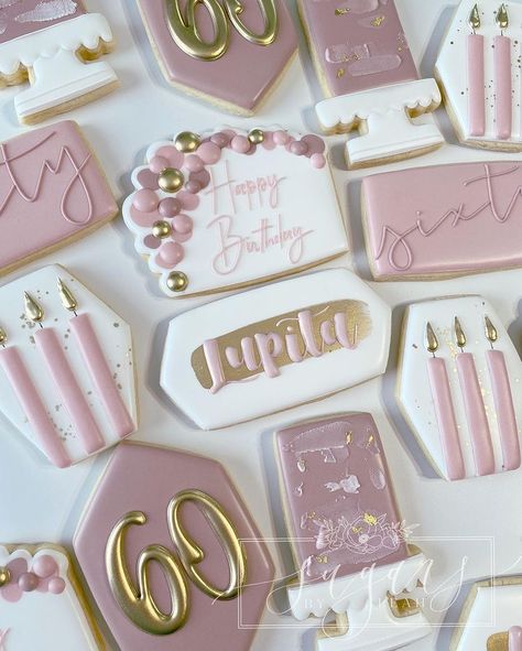 Leah Malvarose (@sugarsbyleah) • Instagram photos and videos Birthday Biscuits, No Bake Sugar Cookies, Happy Birthday Cookie, Sugar Cookie Designs, Cookies For Kids, Fancy Cookies, Cookie Frosting, Cookie Inspiration, Cookie Icing