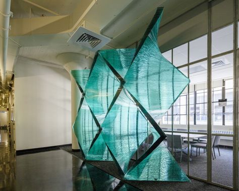 Cristina Parreño Investigates the Tectonics of Transparency With Glass Wall Prototype Architecture Journal, Glass Art Installation, Tv Fal, 3d Cnc, Digital Fabrication, Couple Questions, Parametric Design, Glass Facades, Glass Art Sculpture