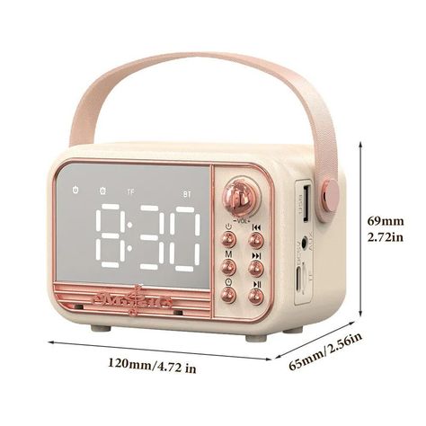 Retro-Style Portable HiFi Wireless Speaker with Alarm Clock and Stereo Sound Tag a friend who would love this! FAST US Shipping Get it here ——> https://prehype.shop/retro-style-portable-hifi-wireless-speaker-with-alarm-clock-and-stereo-sound/ #musthave #shopnow Small Digital Clock, Alarm Clock Design, Retro Speakers, Retro Alarm Clock, Clear Mirror, Small Speakers, Home Decor Aesthetic, Digital Clock, Bluetooth Audio