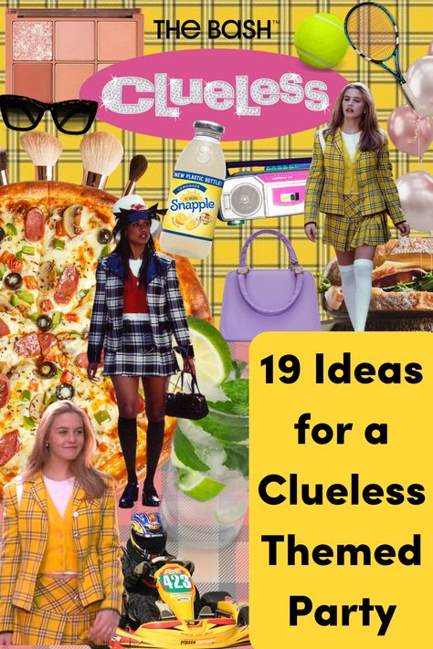 Clueless Themed Brunch, Clueless Party Ideas, Clueless Bday Party, Clueless Party Theme Decorations, Clueless Bachelorette Party, Clueless Themed Party, Rom Com Party Theme, Romcom Party Theme, Clueless Birthday Party Theme