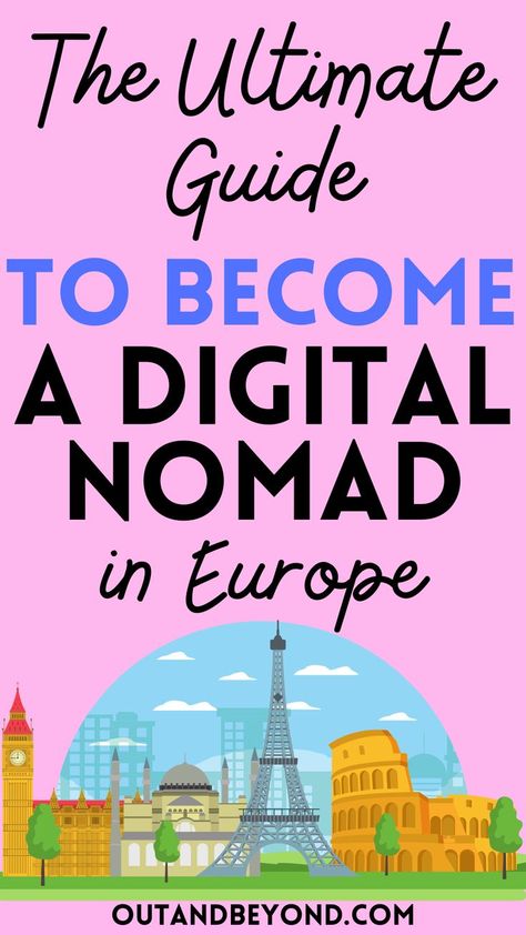 The perfect side hustle ideas to afford to live in Europe and the ultimate guide to becoming a digital nomad in Europe. Live In Europe, Digital Nomad Jobs, Virtual Jobs, Digital Nomad Life, Digital Nomad Lifestyle, Best Online Jobs, Living In Europe, Work Abroad, Online Jobs From Home