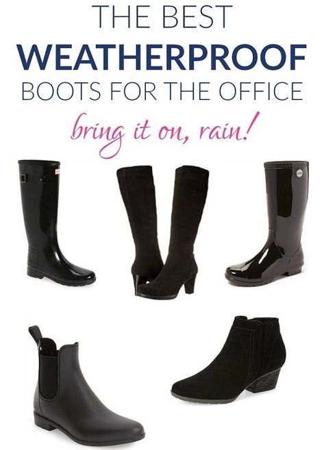 No one likes rain, snow, or slush on your commute -- but can you stay dry and stylish? We rounded up some of the best weatherproof boots for the office. Take that, bad weather! Rainy Day Outfit For Work Office, Rainy Day Outfit For Work, Xavier Rudd, Rainy Day Fashion, Weatherproof Boots, Working Women, Winter Outfits For Work, Bad Weather, Rainy Day Outfit