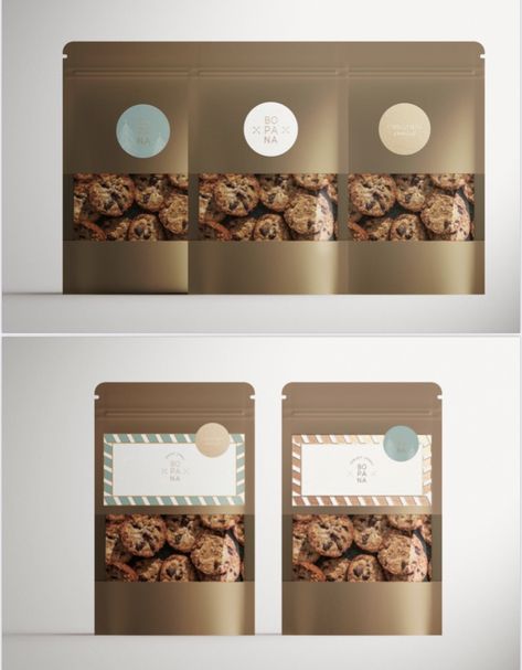 Mini Cookies Packaging, Chocochip Cookies, Kraft Bag, Cookie Bags, Cookie Packaging, Mini Cookies, Ziplock Bags, Apple Picking, Zipped Bag