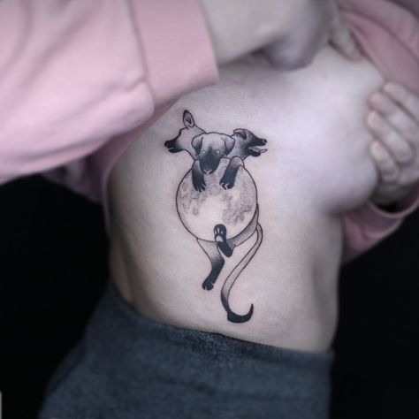 Witchy Dog Tattoo, Gothic Dog Tattoo, Cerberus Tattoo Simple, 3 Headed Dog Tattoo, Cerberus Tattoo Design, Cerberus Puppy, Cerebus Dog Tattoo, Wolf Skull Tattoo, Hellhound Tattoo