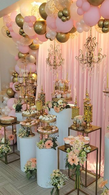 Quince Candy Table Ideas, Sleeping Beauty Quinceanera Theme, Tiana Quince, Sweet 16 Tea Party, Sweet 16 Candy, Princess Sweet 16, Quinceanera Theme, Pink Quinceanera, Princess Theme Birthday