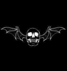 Skull With Bat Wings Tattoo, Skull With Wings Tattoo, Scary Black And White, Skull With Wings, Star Skull, Demon Skull, Skull With Horns, Demon Wings, Bat Tattoo