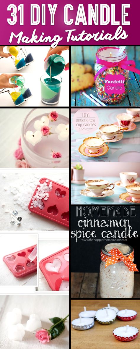 Candle Making Instructions, Diy Candle Making, Making Candles Diy, Candle Projects, Cute Diy Projects, Candle Making Business, Food Candles, Diy Candle, Candle Craft