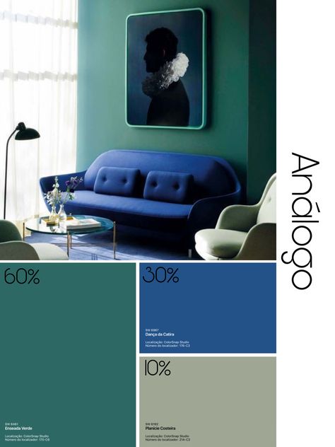 Analogous Colour Scheme Interior Design, Triadic Color Scheme Interior, Analogous Color Scheme Interior, Drawing Room Colour, Colour Combinations Interior, Color Combinations Home, Analogous Color Scheme, Teal Living Rooms, Mid Century Modern Interior Design