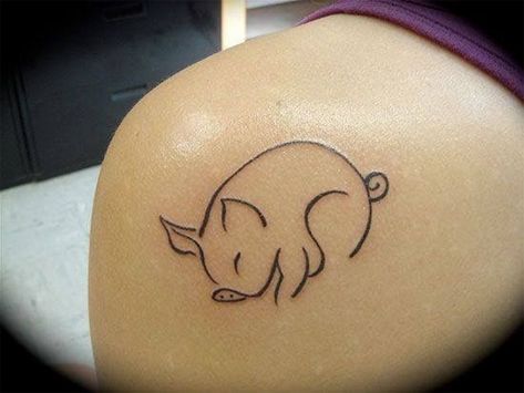 Top 9 Funny & Rough Look Pig Tattoos With Images Pig Tattoos, Sun People, Jesus Tattoo Design, Lily Tattoo Design, Pig Tattoo, Vegan Tattoo, Lily Tattoo, Cute Small Tattoos, Japanese Tattoo Designs