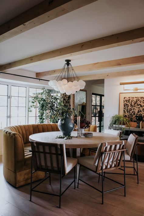 Nesting With Grace, Faux Beams, Casa Vintage, Dining Nook, Dining Room Inspiration, Dining Room Design, Home Decor Tips, Room Table, Decoration Design