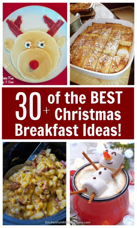 Over 30 of the BEST Christmas Breakfast Ideas! These are yummy Christmas recipes to make for family on Christmas morning! #christmas #christmasbreakfast #holidays #yummy Breakfast Ideas For Adults, Christmas Breakfast Ideas For Kids, Best Christmas Breakfast, Christmas Morning Brunch, Christmas Breakfast Ideas, Easy Christmas Breakfast, Breakfast Ideas For Kids, Family On Christmas, Morning Christmas