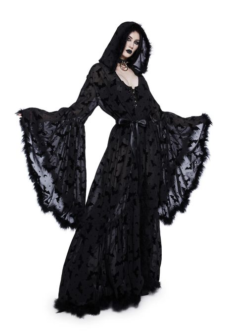 Witch Masquerade, Witch Costume Aesthetic, Witches Robes, Haunted House Outfit, Marabou Robe, Witch Bride, Womans Halloween Costume, Black Witch Costume, Witch Outfits