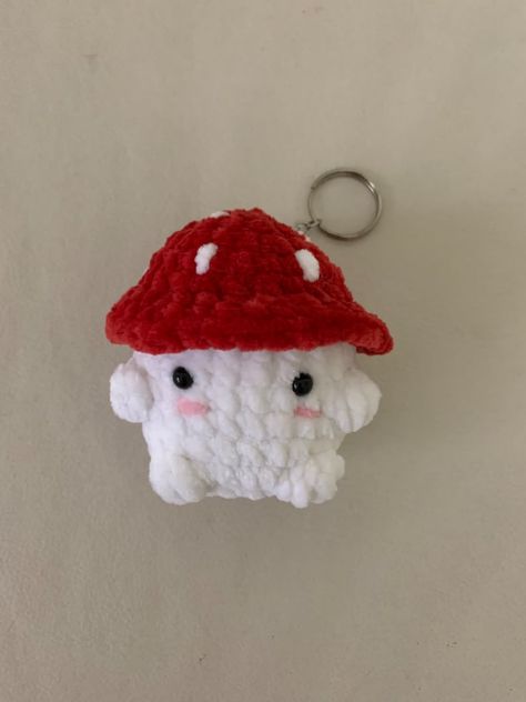 Mushroom Plushie Amigurumi Mushroom Amigurumi Keyring - Etsy UK Mushroom Keychain Crochet, Amigurumi Keyring, Crochet Mushrooms, Mushroom Amigurumi, Keyring Crochet, Mushroom Plushie, Amigurumi Mushroom, Keychain Amigurumi, Plushie Amigurumi