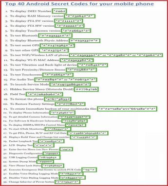 Top 40 Android Secret Codes for Mobile. « ICT Service BD Hacking Codes, Iphone Secret Codes, Medical Laboratory Science Student, Mobile Code, Computer Shortcut Keys, Android Phone Hacks, Basic Computer Programming, Iphone Secrets, Cell Phone Hacks