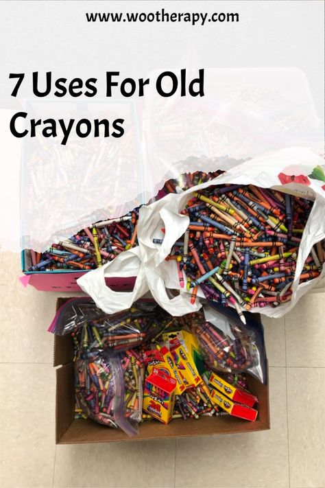 Don't throw out those broken crayons! Broken crayons still have a lot of life left in them and can be repurposed numerous ways. Head over to the blog and check out how we repurpose broken crayons and prevent them from ending up in a landfill, or worse, in the ocean. Grab those broken crayons and lets get repurposing broken crayons into something great. Crayons On Strike Activity, Crafts With Crayons, Crayon Box Craft, Coordination Activities, Broken Crayons Still Color, Kids Handwriting, Motor Planning, Pediatric Occupational Therapy, Broken Crayons