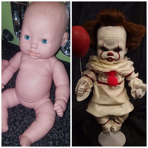 Dolls Carrying Body Halloween, Creepy Doll Heads Diy, Creepy Baby Dolls Halloween Decorations, Halloween Dolls Creepy, Diy Scary Dolls, Scary Baby Dolls, Diy Halloween Doll, Creepy Doll Halloween, Creepy Baby Dolls