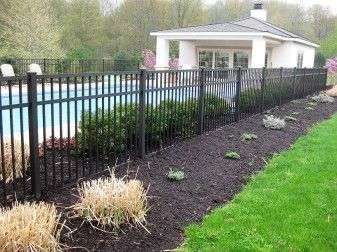 Specrail Aluminum Pool Fence from http://www.fence-depot.com.  All the best makes and models along with free shipping on most orders. Black Aluminum Fence Around Pool, Metal Pool Fence, Black Aluminum Fence, Fence Around Pool, Aluminum Pool, Aluminum Pool Fence, Pool Fences, Metal Pool, Swimming Pool Enclosures