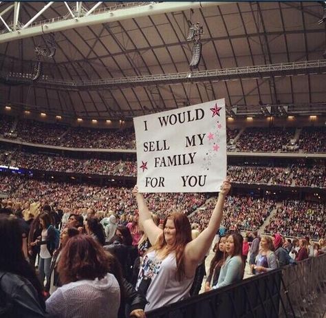 Humorous poster! - Sweden (6/13/14) Via Twitter Concert Posters Ideas Fan Taylor Swift, Niall Horan Concert Signs, Got7 Concert, 5sos Concert Outfit, Lover Fest, Concert Signs, 5sos Concert, Concert Vibes, Where We Are Tour