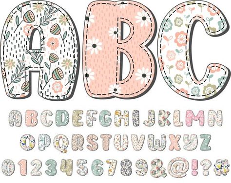 Fonts Alphabet Floral Alphabet Letters Flower Embroidery, Canva Alphabet, Flowers Doodle, Free Monogram Fonts, Alphabet Frames, Clipart Letters, Dingbat Fonts, Alpha Pack, Doodle Flowers