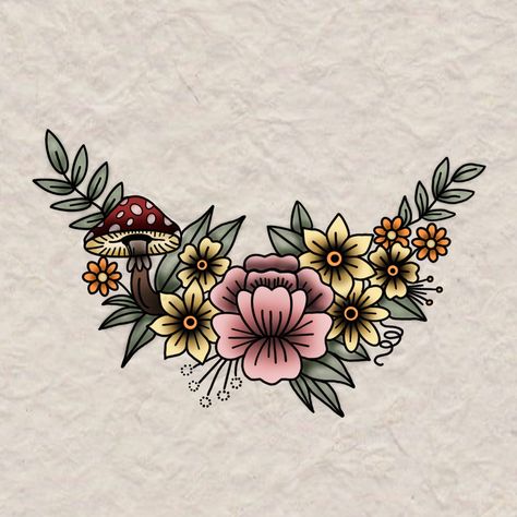 Flowers Below Knee Tattoo, Sticker Sleeve Filler, Watermelon Tattoo, Leg Tats, Traditional Heart Tattoos, Tattoo Coverup, Traditional Tattoo Inspiration, Traditional Tattoo Flowers, Abstract Tattoo Designs