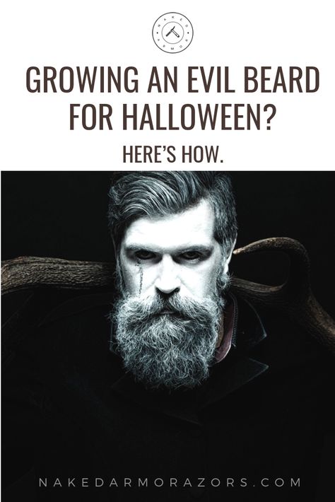 Sometimes, all you need is an awesome beard for a costume this Halloween.  That's right. Some beard styles are awesome enough to be a character on their own.  When dressing up for Halloween, you gotta have an element that's notorious enough to stand out from the crowd.  For that, nothing can beat a villainous beard.  Want to know how to get one? CLICK ON THE PIN. Beard Tips, Fu Manchu, Horror Costume, Grooming Tips, Awesome Beards, A Character, Beard Styles, Bearded Men, Beards