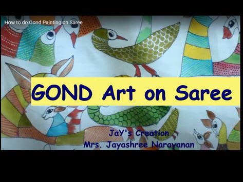 Gond art on Saree Gonda Art, Painting On Saree, Easy Art And Craft, Gond Art, Gond Painting, Saree Painting, Easy Arts And Crafts, Keep Watching, Easy Art