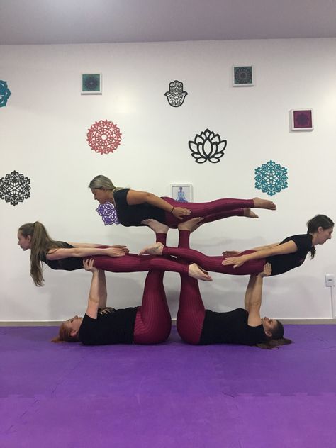 6 People Yoga Poses, Five People Yoga Poses, 5 People Yoga Poses, 6 Person Yoga Poses, Yoga Poses For 5 People, Yoga Formation Group, Five Person Yoga Poses, 5 Person Yoga Poses, 4 People Stunts