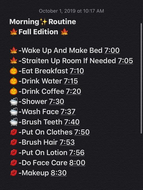 Fall Morning Routine, Rainbow Girls Room, Fall Break, Autumn Morning, Morning Routine, Face Wash, How To Make Bed, Drinking Water, Coffee Drinks