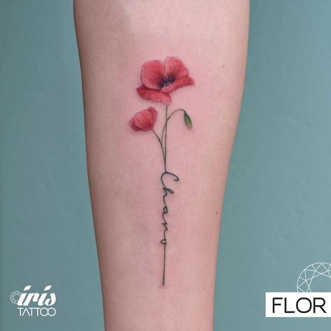 205+ Prettiest Poppy Tattoo Ideas (2023) - TattoosBoyGirl Poppy Tattoo Small Color, Poppy Flower Wrist Tattoo, Poppy Color Tattoo, Color Poppy Tattoo, Poppy Tattoo Color, Amapola Tattoo, Poppy Tattoo Ideas, Bulldogge Tattoo, Watercolor Poppy Tattoo