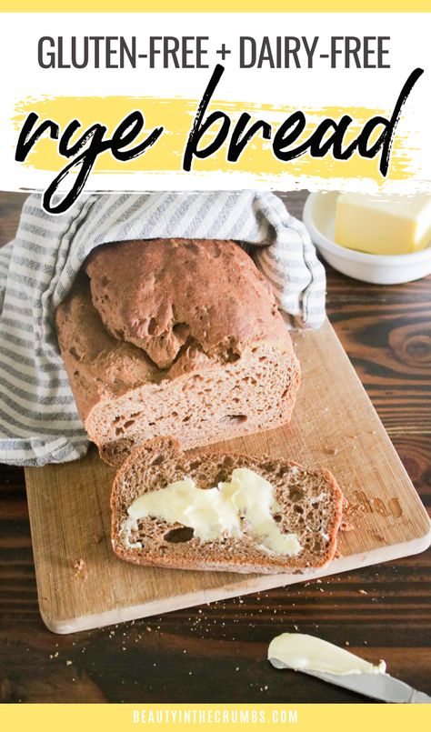 gluten free rye bread recipe for reuben sandwiches Wheat Free Rye Bread Recipe, Gluten Free Pumpernickel Bread Recipe, Gluten Free Rye Bread Recipe, Seeded Rye Bread Recipe, Gluten Free Dairy Free Bread Recipe, Gluten Free Rye Bread, Easy Gluten Free Bread Recipe, Homemade Rye Bread, Reuben Sandwiches