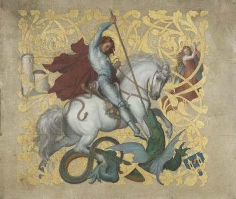 St George And The Dragon, Saint George And The Dragon, Medieval Artwork, San Michele, Saint George, Catholic Art, Medieval Art, Classical Art, St George