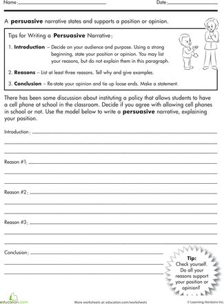 Worksheets: Persuasive Writing for Kids Persuasive Writing Worksheet, Persuasive Paragraph, Persuasive Writing Examples, Writing For Kids, Persuasive Letter, Tutoring Ideas, Writing Examples, Writing Images, 5th Grade Writing