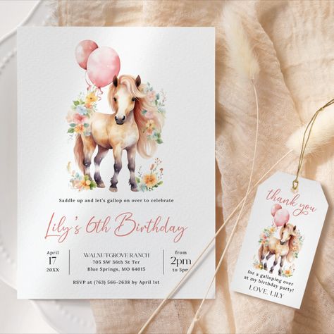 Editable invitation with FREE thank you tags. Gallop On Over Birthday Invitation EDITABLE, Floral Horse Birthday Invitation Printable, Saddle Up Birthday, Cowgirl Birthday Party Invite, Western Invitation, Country Invitation, Pony Birthday, Pink Farm Birthday, Rodeo Birthday Party, INSTANT DOWNLOAD Cowgirl Birthday Party Invitations, Western Invitations, Horse Birthday Invitations, Country Invitations, Rodeo Birthday Parties, Horse Birthday Parties, Mobile Editing, Rodeo Birthday, Cowgirl Birthday Party