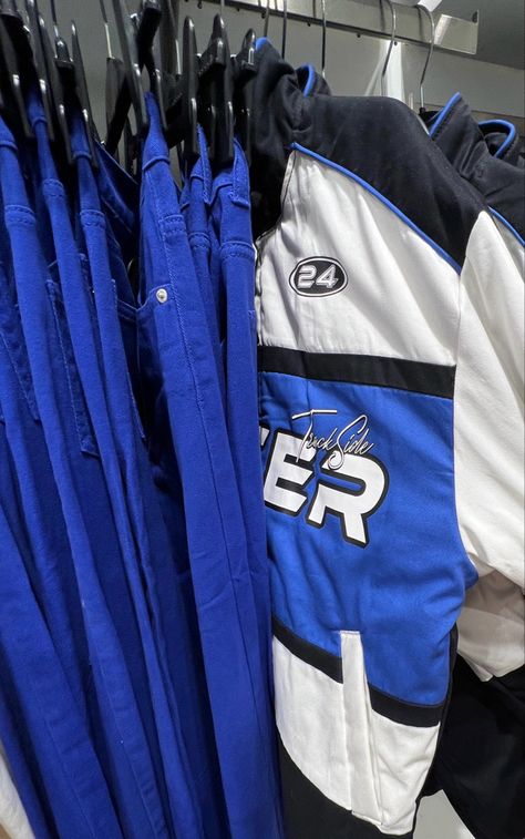 Racer Jacket Aesthetic, Blue Racer Jacket, Jacket Aesthetic, Racer Jacket, Character Aesthetics, Pet Shop, To Draw, Pet, Cars